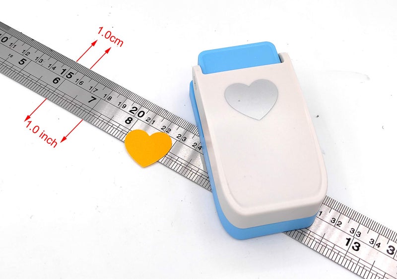 Kucaa Handmade Scrapbooking One Inch 25mm Size Craft Lever Punch Embossing Puncher Mini Fancy Punch (Heart Shape) - Image 3